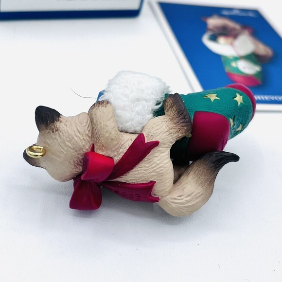 2003 Hallmark Ornament Mischievous Kittens Series Edition #5 Stocking w/ Toys - Picture 3 of 3